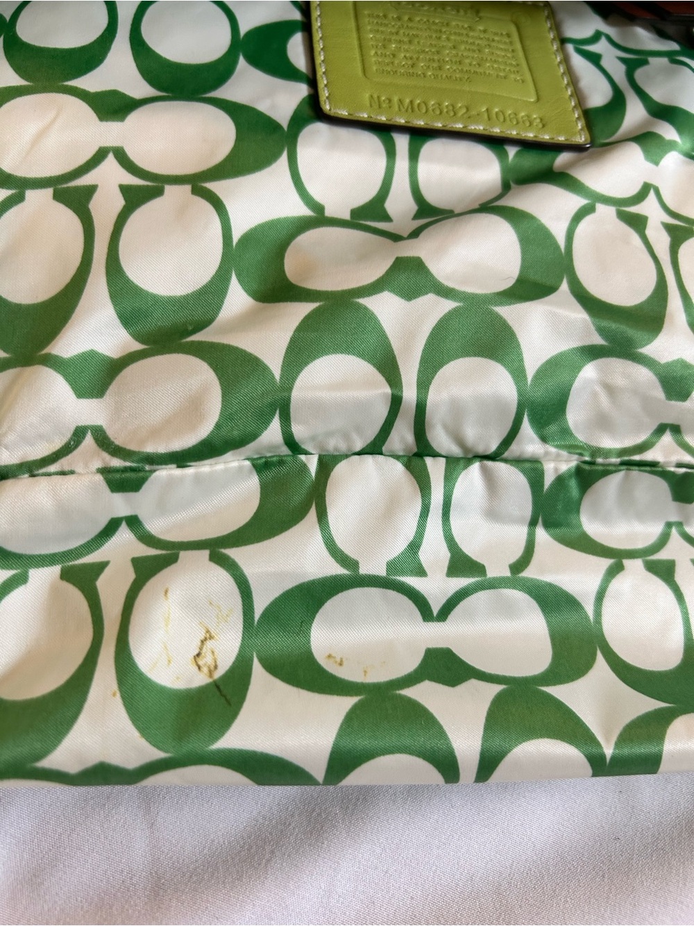 Coach Green Nylon Tote *project* - Picture 9 of 16